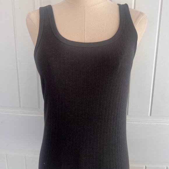 Aerie Fitted Dark Gray Tank Top New With Tags Size Medium - Picture 2 of 3